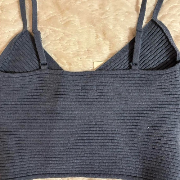 Aerie Cross Front Sweater Tank Top, Navy - Picture 7 of 7